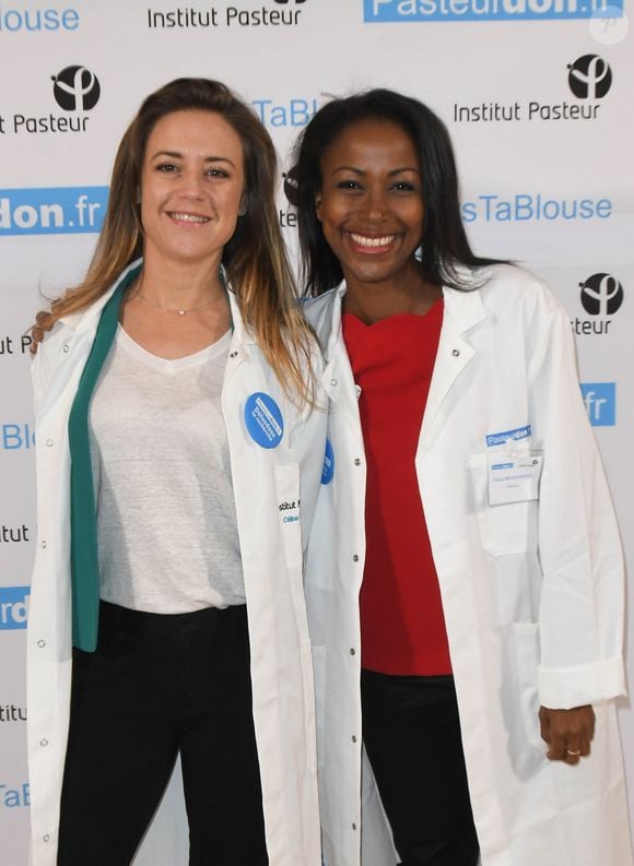 Céline Pitelet et Fanny Wegscheider - People lors du lancement de la 13ème édition du Pasteurdon à l'Institut Pasteur à Paris. Le 9 octobre 2019