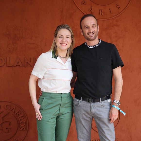 Emilie Dequenne et son mari Michel Ferracci - Célébrités au Village lors des Internationaux de France de tennis de Roland Garros 2023 à Paris le 10 juin 2023. © Jacovides-Moreau/Bestimage