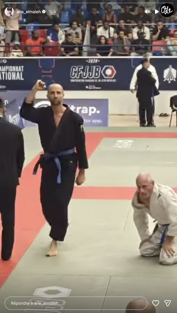 Loin de vouloir en rester là, le quinquagénaire a déjà affiché ses ambitions : "La suite, c'est les mondiaux"

Arié Elmaleh participe au championnat national organisé par la Confédération Française de Jiu-Jitsu Brésilien (CFJJB), au Stade Pierre de Coubertin à Paris - Instagram