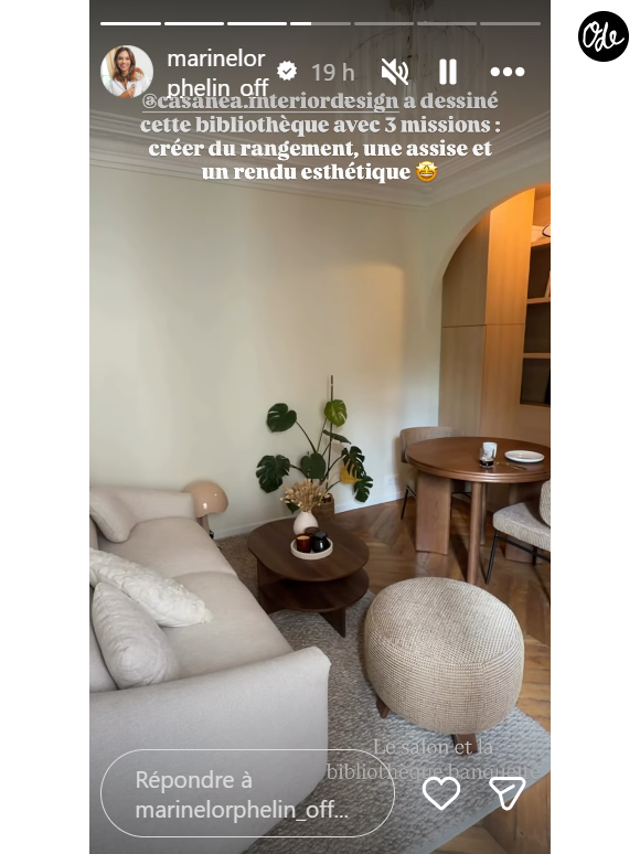 L'intérieur du nouvel appartement de Marine Lorphelin