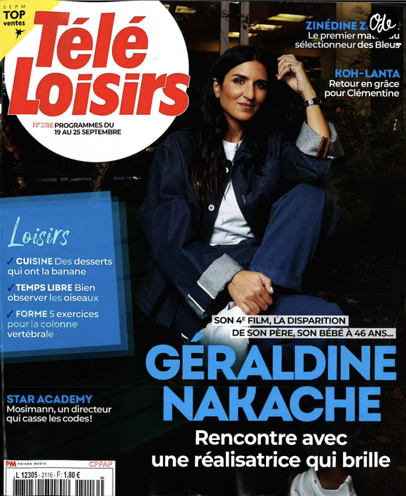 Géraldine Nakache fait la Une de Télé-Loisirs.