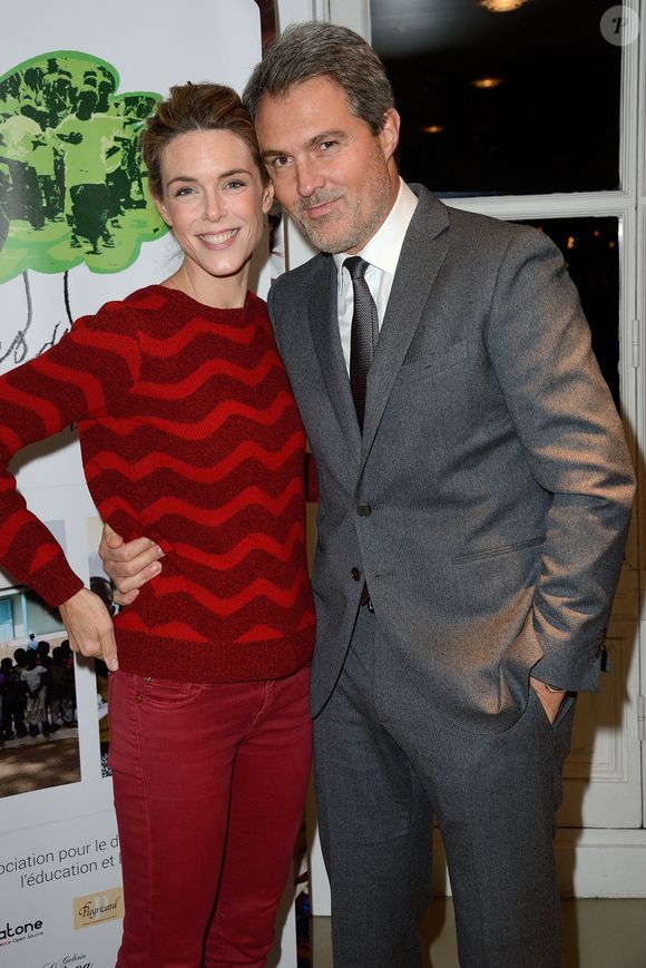 Julie Andrieu et Stéphane Delajoux assistant à la soirée du 10e anniversaire de l'association 'Racines d'Enfance' qui s'est tenue au Grand Palais à Paris, France, le 20 novembre 2014. Photo Nicolas Briquet/Abaca