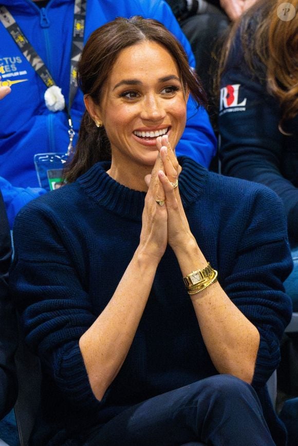 Vancouver, CANADA  - Meghan Markle, Duchess of Sussex at Wheelchair Curling in Hillcrest Recreation Centre during Invictus Games Vancouver Whistler 2025 in Canada.



Pictured: Meghan Markle, Duchess of Sussex