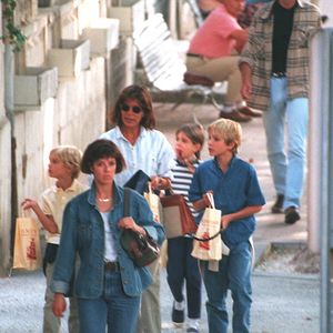 Caroline de Monaco et ses trois enfants pour la rentrée scolaire à Saint-Rémy-de-Provence. AGENCE / BESTIMAGE