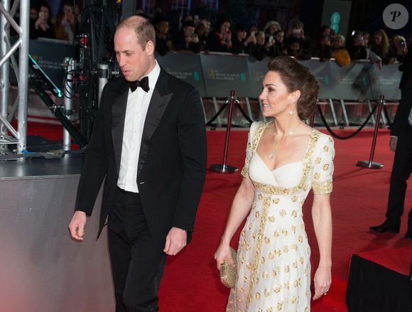 Le prince William, duc de Cambridge et Catherine Kate Middleton, la duchesse de Cambridge - 73e cérémonie des British Academy Film Awards (BAFTA) au Royal Albert Hall à Londres, le 2 février 2020.
©Agence / Bestimage