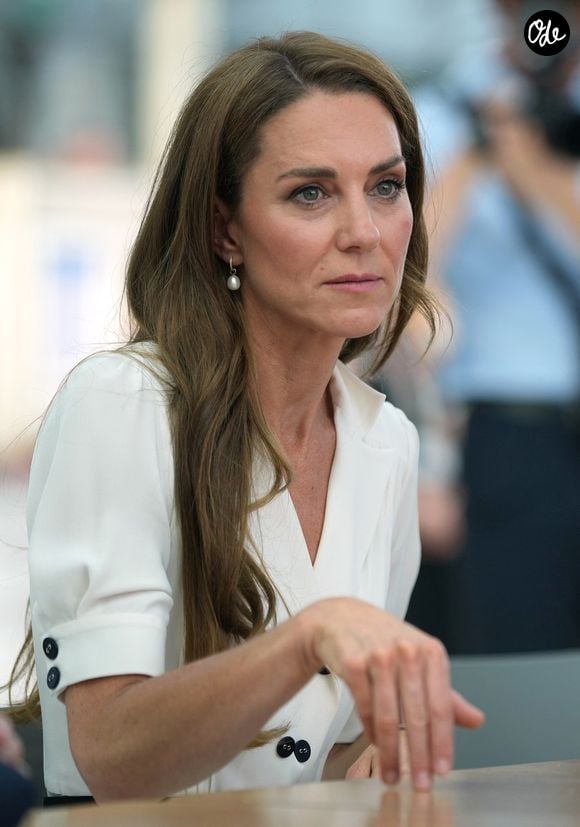 Kate Middleton, la princesse de Galles (Royaume-Uni), visite l'hôpital pour enfants Evelina London à Londres le lundi 6 juillet.
Photo prise par Alastair Grant / WPA-Pool.