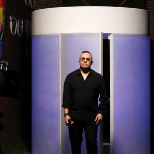 Exclusif - Faudel, lors de l'enregistrement de l'émission "On Connait La Chanson Années 90", présentée par L.Boccolini et diffusée le 19 mai 2026 sur W9, à Paris, France, le 8 avril 2026. © Jack Tribeca/Bestimage