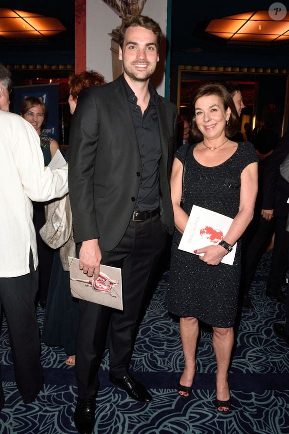 Carole Amiel, Valentin Montand assistent à la soirée des Molieres 2017 aux Folies Bergère a Paris, France, le 29 mai 2017. Photo par Alban Wyters/Abaca
