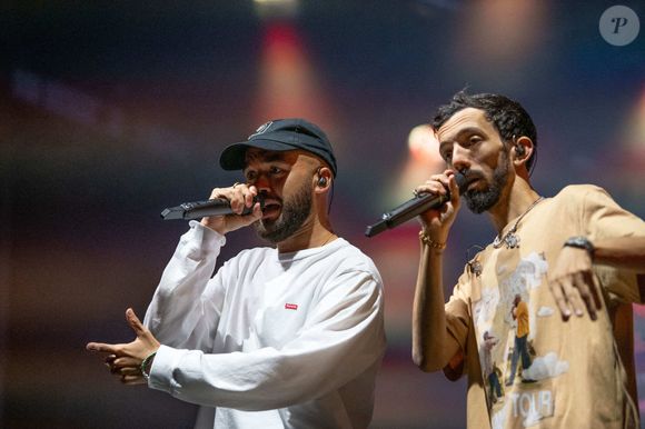 Les rappeurs Bigflo & Oli sur scène en concert a Montelimar le 7 juillet 200 pour la tournée Les Autres c'est Nous tour - Photo by Delmarty J/ANDBZ/ABACAPRESS.COM