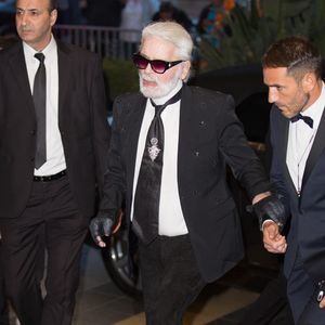 Karl Lagerfeld arrivant à l'événement Vanity Fair Chanel à l'hôtel Marriot pendant le 71e festival de Cannes le 09 mai 2018 à Cannes, France. ©Nasser Berzane/ABACAPRESS.COM