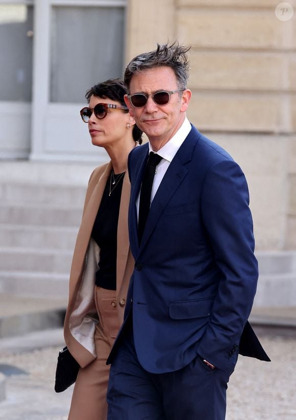 Bérénice Bejo et son mari Michel Hazanavicius - Dîner d'état en l'honneur du président des Etats-Unis et sa femme au palais de l'Elysée à Paris, à l'occasion de leur visite officielle en France. Le 8 juin 2024
© Jacovides-Moreau / Bestimage