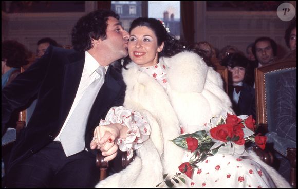 Archives - Richard Anthony, Sabine lors du mariage en 1978 AGENCE / BESTIMAGE