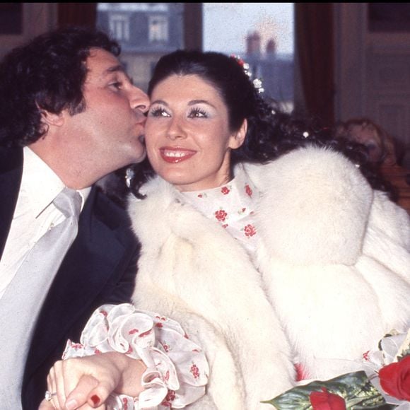 Archives - Richard Anthony, Sabine lors du mariage en 1978 AGENCE / BESTIMAGE