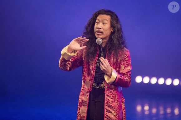 L'humoriste Le Chinois Marrant sur scene avec son spectacle "La Legende de Bun Hay Mean", lors du festival Performance d'Acteur a Cannes (06) le 18/04/2017  - Photo by Syspeo.c/ANDBZ/ABACAPRESS.COM