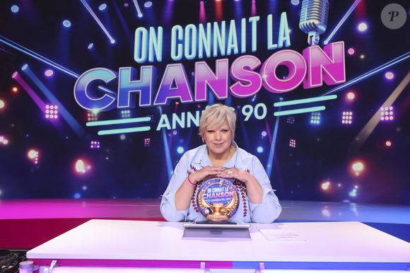 Exclusif - Laurence Boccolini, lors de l'enregistrement de l'émission On Connait La Chanson Années 90, présentée par L.Boccolini et diffusée le 19 mai 2026 sur W9, à Paris, France, le 8 avril 2026. © Jack Tribeca/Bestimage