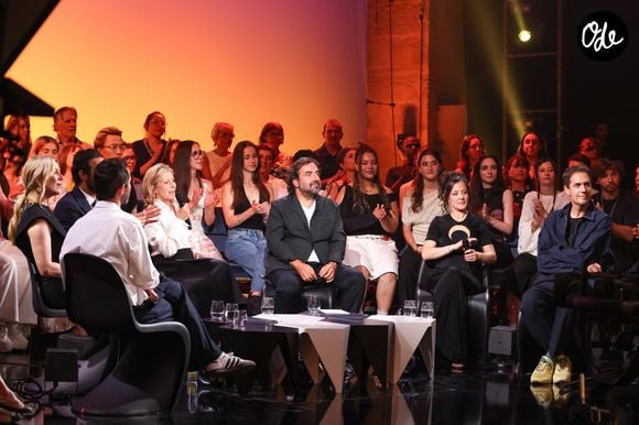 Exclusif - Veronic Dicaire, Ycare, Claire Chazal, André Manoukian, Camille Lellouche, Grand Corps Malade, lors de l’enregistrement de l’émission "Le Grand Echiquier - Spéciale Céline Dion" présentée par C.Chazal et A.Manoukian et diffusée le 20 octobre sur France 2, à Paris, France, le 3 juillet 2026. © Jack Tribeca/Bestimage