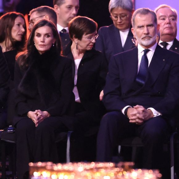 Les chefs d'État et les membres des familles royales assistent à la cérémonie de commémoration du 80ème anniversaire de la libération d'Auschwitz au Mémorial et musée d'Auschwitz-Birkenau le 27 janvier 2025. © LALO YASKY / BESTIMAGE