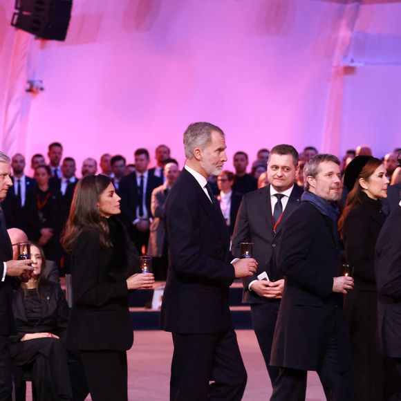Les chefs d'État et les membres des familles royales assistent à la cérémonie de commémoration du 80ème anniversaire de la libération d'Auschwitz au Mémorial et musée d'Auschwitz-Birkenau le 27 janvier 2025. © LALO YASKY / BESTIMAGE