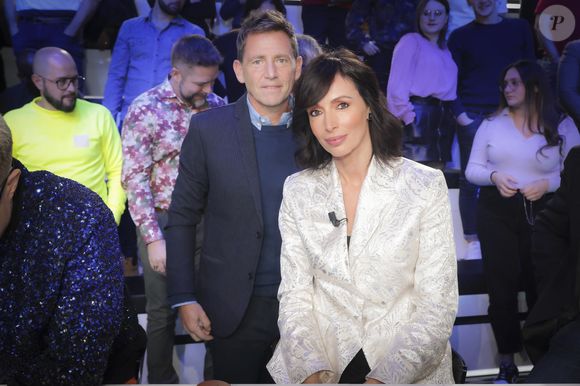 Exclusif - Daniel Riolo et sa compagne Géraldine Maillet - Sur le plateau de l’émission TPMP (Touche Pas à Mon Poste) présentée en direct par C.Hanouna et diffusée sur C8 - Paris le 02/01/2023 - © Jack Tribeca / Bestimage
