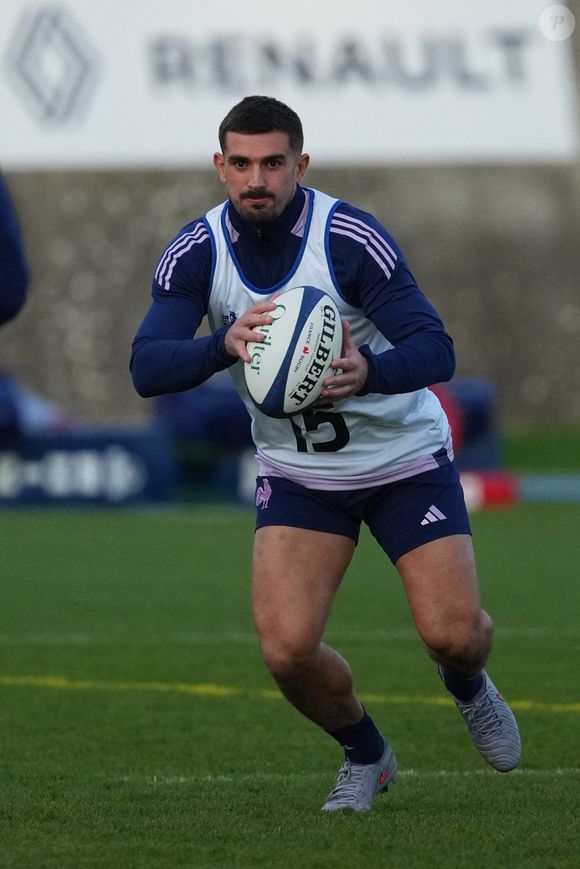 Thomas Ramos de France lors de la séance d'entraînement de l'équipe de France au Centre national de rugby le 11 novembre 2025 à Marcoussis, France. (Photo par Dave Winter/Icon Sport/ABACAPRESS.COM)