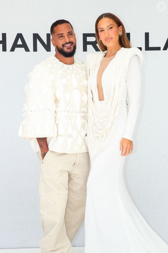 Slimane et Vitaa au photocall du défilé Stéphane Rolland Collection Haute Couture Automne/Hiver 2025-2026 lors de la Fashion Week de Paris (PFW) au théâtre des Champs-Élysées, à Paris, France, le 8 juillet 2025. © Bertrand Rindoff/Bestimage