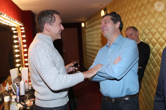 Exclusif - Dany Boon et Laurent Gerra - Célébrités au spectacle « Laurent Gerra se met à table ! », à savourer au Casino de Paris, à Paris, France, le 03 Janvier 2025. © Bertrand Rindoff/Bestimage