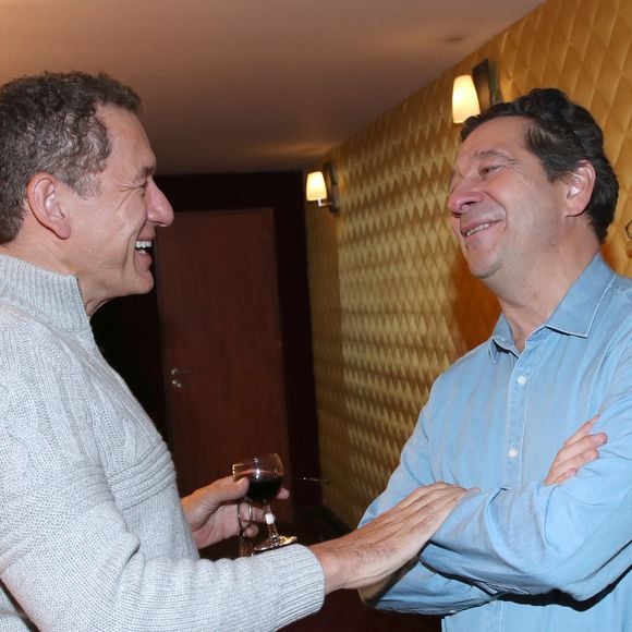 Exclusif - Dany Boon et Laurent Gerra - Célébrités au spectacle « Laurent Gerra se met à table ! », à savourer au Casino de Paris, à Paris, France, le 03 Janvier 2025. © Bertrand Rindoff/Bestimage
