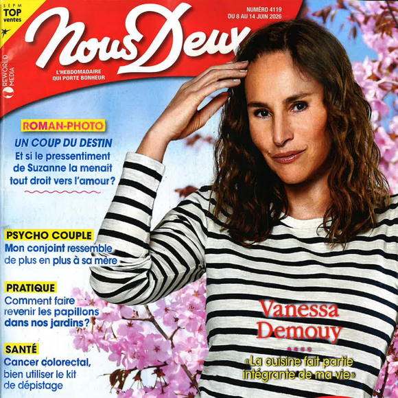 Vanessa Demouy fait le Une du magazine "Nous Deux"