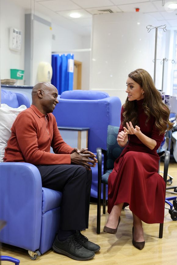 Catherine (Kate) Middleton, princesse de Galles à l'hôpital Royal Marsden, où elle a reçu son traitement contre le cancer, à Londres, Royaume-Uni, le 14 janvier 2025. © Chris Jackson/WPA-Pool/Bestimage