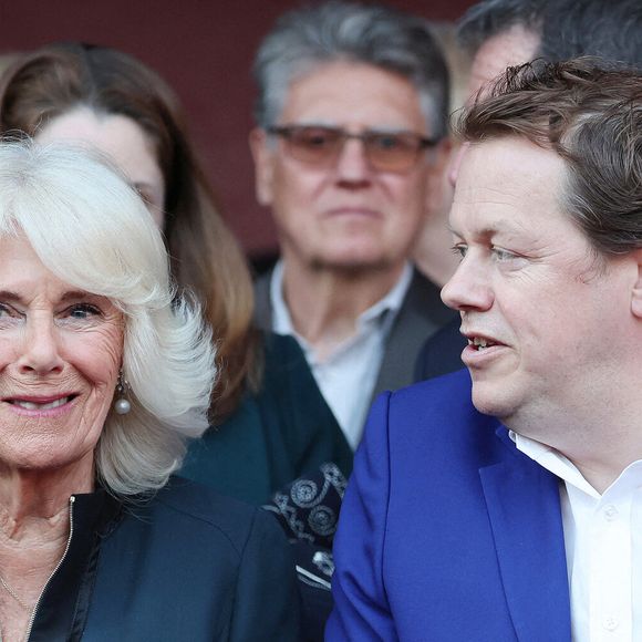 La reine Camilla et Tom Parker Bowles assistent au festival littéraire Queen's Reading Room à Hampton Court Palace. Samedi 8 juin 2024. Photo by Chris Jackson/PA Wire/ABACAPRESS.COM