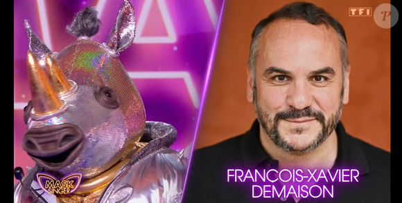 Le Rhinocéros a été éliminé de "Mask Singer 2025" lors du lancement de la septième saison. Patrick Sébastien se cachait sous le costume et aucun enquêteur ne l'avait trouvé. TF1, le 2 mai 2025.