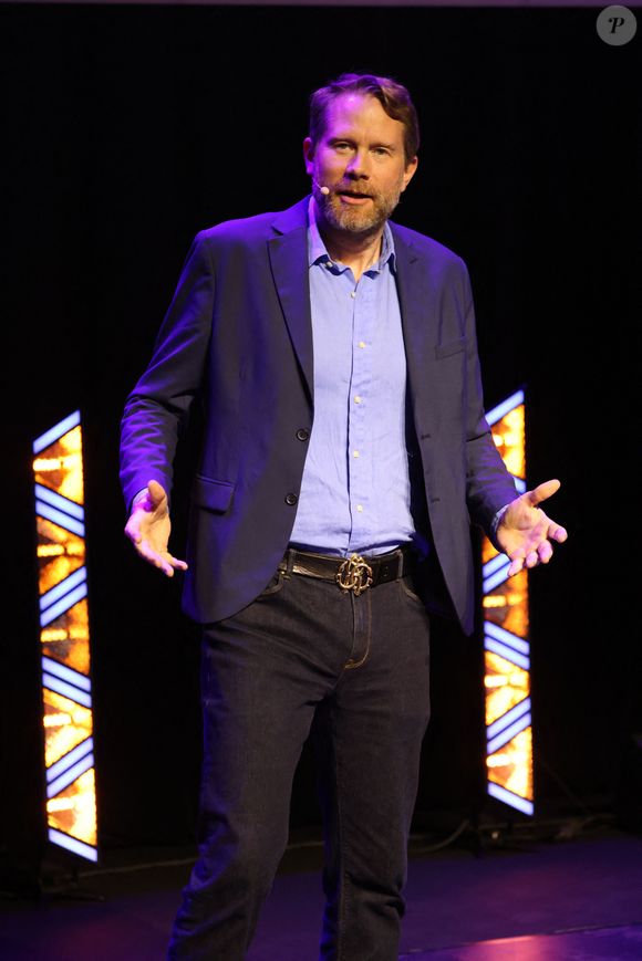 Eric Larchevêque, Co-fondateur de Ledger & d'Algosup et Membre du Jury de l'émission de M6 "Qui veut être mon associé" lors de l'Université des entrepreneurs - Medef Gironde, à l'Arkéa-Aréna de Bordeaux, France, le 19 octobre 2023. © Jean-Marc Lhomer/Bestimage