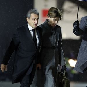 Nicolas Sarkozy et sa femme Carla Bruni - Arrivées à la cérémonie de réouverture de la cathédrale Notre-Dame de Paris, le 7 décembre 2024
© Agence / Bestimage
