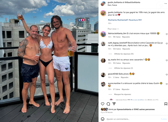 Affaire à suivre
Gustin prend la pose avec Cassandre et Thibault, tous les trois aventuriers de "Koh-Lanta"