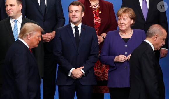 Le président Donald Trump, Le président Emmanuel Macron, La chancelière d'Allemagne Angela Merkel, Recep Tayyip Erdogan, président de la Turquie - Les dirigeants arrivent pour la photo de famille du sommet de l'Otan à Watford le 4 décembre 2019.

© Christian Hartmann / Pool / Bestimage