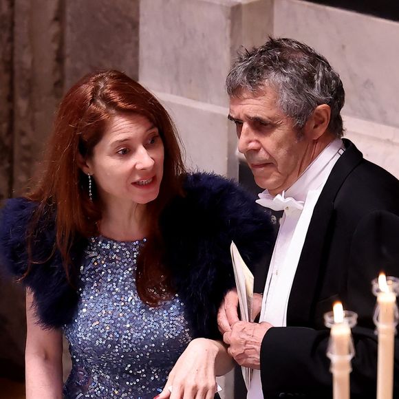 Julien Clerc et sa compagne Hélène Grémillon lors d’un banquet d’état à Guildhall, Londres le 9 juillet 2025. 

© Dominique Jacovides / Bestimage