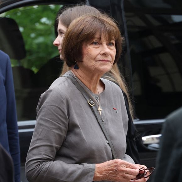 Exclusif - Macha Meril aux obsèques de sa soeur la princesse Hélène Gagarine en la cathédrale Saint-Alexandre-Nevsky, à Paris, France, le 20 août 2025. © Denis Guignebourg/Bestimage