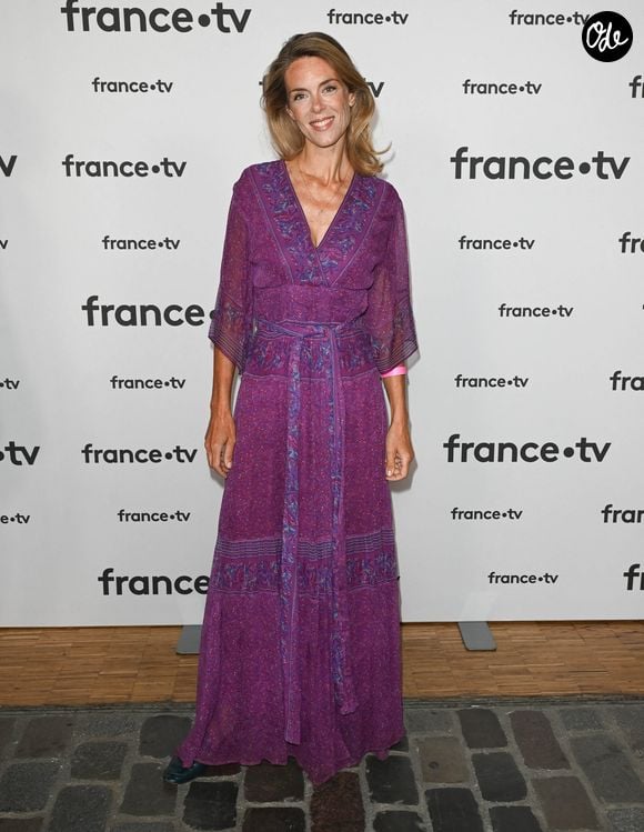 Julie Andrieu au photocall pour la conférence de presse de rentrée de France TV à la Grande Halle de la Villette à Paris, France, le 6 juillet 2022. © Coadic Guirec/Bestimage