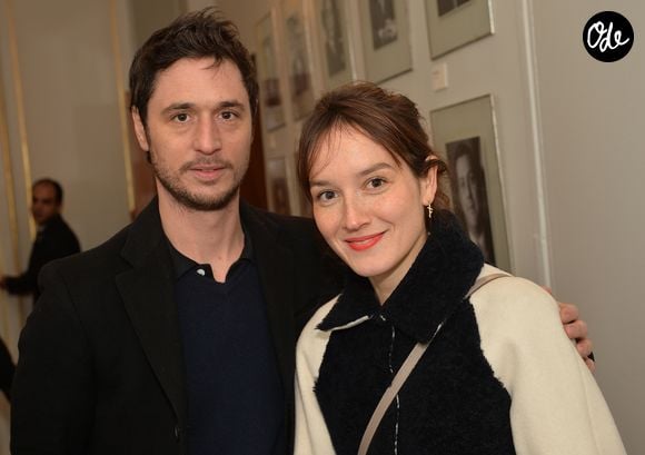Anaïs Demoustier et Jérémie Elkaïm chez UniFrance lors du "French Cinema Award" décerné à Isabelle Huppert au ministère de la culture à Paris, France, le 16 janvier 2017. 

© Veeren/Bestimage