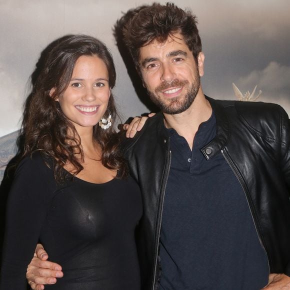 Exclusif - Prix Spécial - No Web - Lucie Lucas (enceinte) et Agustin Galiana - Vernissage de l'exposition de l'artiste photographe Ludovic Baron à la galerie de l'Opéra Garnier à Paris, France, le 19 octobre 2017. © CVS/Bestimage