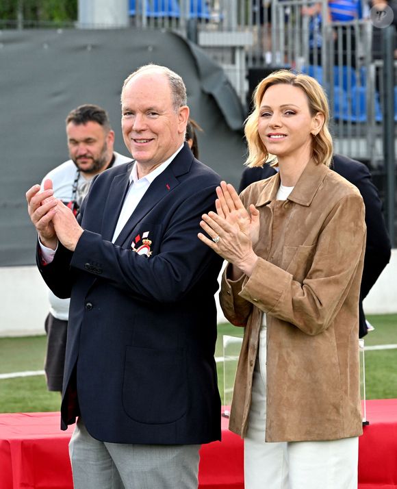 Le prince Albert II de Monaco et la princesse Charlene de Monaco ont assisté au 1er Tournoi Monaco Sevens qui s'est déroulé au Stade prince héréditaire Jacques à Beausoleil, le 1er mai 2026.  © Bruno Bebert/Bestimage