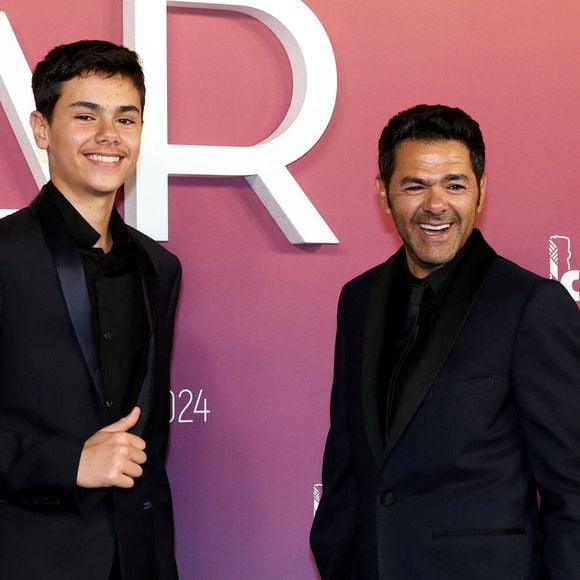 Jamel Debbouze et son fils Léon - Photocall des lauréats (press room) lors de la 49ème édition de la cérémonie des César à l’Olympia à Paris le 23 février 2024. © Dominique Jacovides / Olivier Borde / Bestimage
