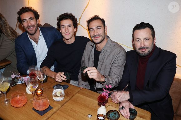 Martin Kretz, Raphael Kretz, Valentin Kretz et Michael Cohen assistent à la soirée d'ouverture du restaurant " BENIHANA " à Paris, France, le 12 décembre 2024. Photo par Jerome Dominé/ABACAPRESS.COM