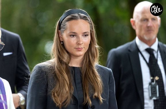 La princesse héritière Ingrid Alexandra lors de la cérémonie funéraire du roi Harald à l'église d'Asker, à Asker (Norvège), le 30 août 2026. Dana Press / Bestimage