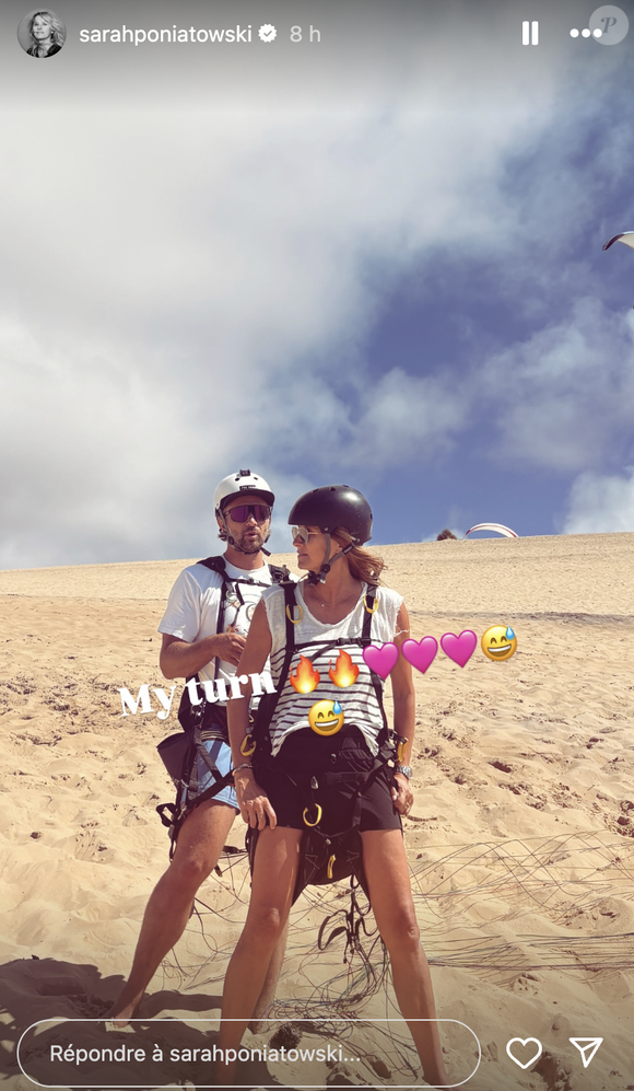 Capture d'écran de la story Instagram de Sarah Poniatowski.
