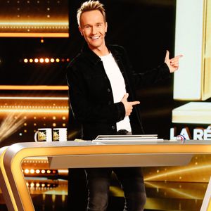 Exclusif - Cyril Feraud lors de l'enregistrement de l'émission "100% logique" présentée par C. Feraud et qui sera diffusée le 4 octobre 2025 sur France 2 au studio du Lendit à Saint-Denis, France, le 12 mars 2025. © Christophe Clovis/Bestimage