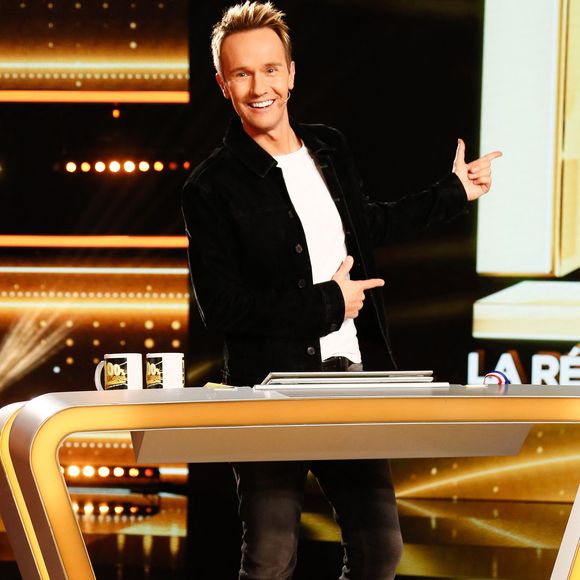 Exclusif - Cyril Feraud lors de l'enregistrement de l'émission "100% logique" présentée par C. Feraud et qui sera diffusée le 4 octobre 2025 sur France 2 au studio du Lendit à Saint-Denis, France, le 12 mars 2025. © Christophe Clovis/Bestimage