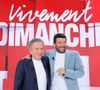 "Je ne dirai rien de Patrick", annonce-t-il d'emblée. 

Exclusif - Michel Drucker et Patrick Bruel - Enregistrement de l'émission de rentrée "Vivement Dimanche" présentée par M. Drucket et qui sera diffusée le 3 septembre 2023 sur France 3 au Studio Gabriel à Paris le 28 aout 2023. © Guillaume Gaffiot/Bestimage