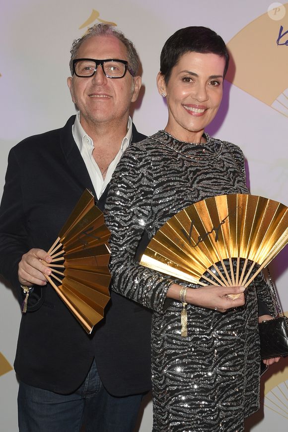 Cristina Cordula et son mari Frédéric Cassin pendant la soirée "Kenzo Takada's Birthday Night" pour fêter les 80 ans de Kenzo Takada au Pavillon Ledoyen à Paris, France, le 28 février 2019. © Coadic Guirec/Bestimage