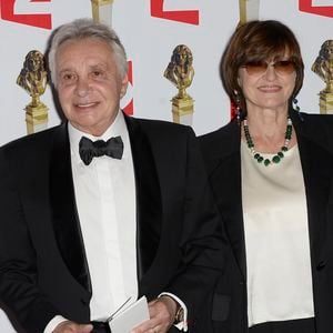 Michel Sardou et sa femme Anne-Marie Périer - La 26e nuit des Molières aux Folies Bergère à Paris, le 2 juin 2014. Photo par COADIC GUIREC / BESTIMAGE